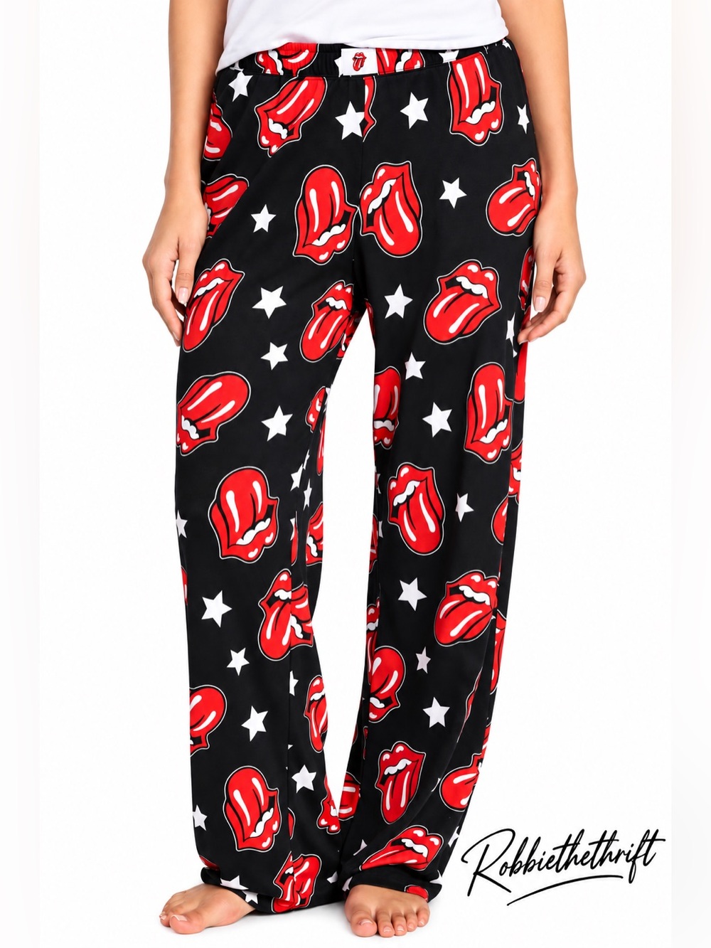 NEW! Rolling Stones Plus Size Women's Lounge Sleep Pants w/ Pockets 3X